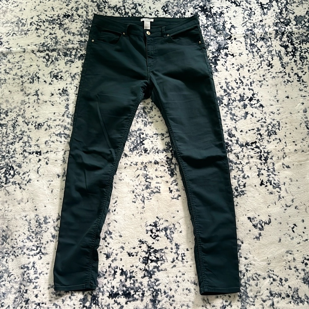 Dark Green H&M skinny jeans size 12